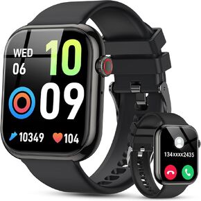 Smart Watch for Men Women Fitness: Bluetooth Call 1.85" HD Touchscreen Smartwatch IP68 Waterproof 130+ Sport Modes Running Tracker Heart Rate Sleep Monitor Pedometer Music Control for Android iPhone in Saudi Arabia