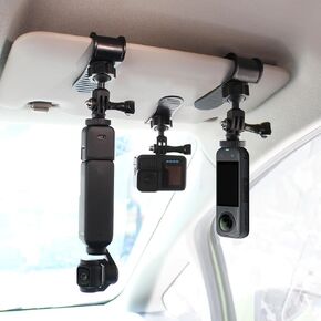 GEPULY Car Sun Visor Clip Mount for GoPro Insta360 DJI AKASO Action Cameras in Saudi Arabia