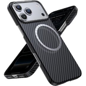 Lanhiem Carbon Fibre Case for iPhone 17/18 Pro Case, Black in Saudi Arabia