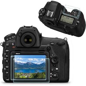 Model-Specific Custom Fit for Nikon D850/D500 + Top Screen [2+2 Pack] Camera Screen Protector – 0.3mm 9H Hardness Tempered Glass, Full-Screen Edge-to-Edge, Crystal Clear, Bubble-Free, Anti-Scratch in Kuwait