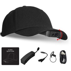 Drift X5 Mini 4K Wearable Camera, Hands-Free POV Video Camera with Voice Control, 140° Wide Angle, EIS Stabilization Camcorder, Lightweight Baseball Cap Design for Vlogging, Travel, DIY, Training in Saudi Arabia