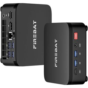 FIREBAT Mini PC AMD Ryzen5 7430U (up to 4.3GHz), LAN/Wi-Fi 6/BT 5.2, Type-C/HDMI/DP, 4K @60Hz Support, 16GB LPDDR4, 512GB SSD (Expandable),Silent,Use in Education, Office, and Home Entertainment【R3】 in Saudi Arabia