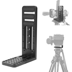 DSLR Camera L Bracket Vertical Horizontal Switching Tripod Quick Release Plate with 3/8" 1/4" Screw Hole Compatible with Sony Canon Nikon Bmpcc DJI/Zhiyun Gimbal Tripod Monopod in Kuwait