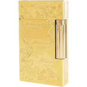Classic Brass Lighter with Clear Ping Sound, Soft Flame Adjustable, Refillable Butane Lighter, Vintage Gift for Men Dad Husband Boyfriend (Gold) in Saudi Arabia