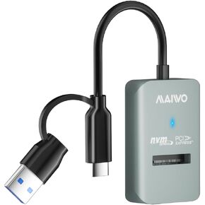 MAIWO M.2 NVMe to USB Adapter, Tool-Free PCIe NVMe SSD Enclosure Reader, 10Gbps USB 3.2 Gen2x1 USB C+A NVMe Dock with UASP Trim, 8TB Capacity in Saudi Arabia