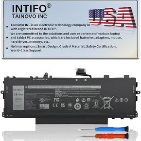 59.6Wh GHJC5 Laptop Battery Compatible with Dell Latitude 9420 9430 Latitude 9420 2-in-1 9430 2-in-1 Series 0JJ4XT JJ4XT 0VTH85 VTH85 3VV58 06VJ1F 6VJ1F 09YD1V 9YD1V [11.55V 4900mAh 3-Cell] in Kuwait
