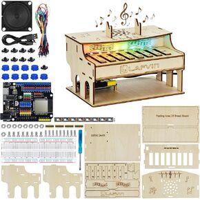 LAFVIN ESP32 DIY Electronic Piano Kit, Programmable Music Learning Kit with RGB Lights, Dual Play Modes, Web Remote Control Compatible with Arduino IDE in Saudi Arabia