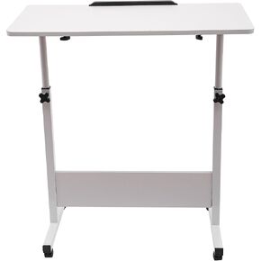 Mobile Laptop Desk, Rolling Computer Stand Portable Laptop Desk, White in Saudi Arabia