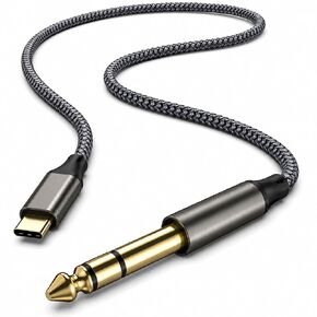 USB C to 1/4 inch TRS Stereo Audio Cable 6.6FT, Built-in DAC Chip Compatible with Android & iPhone 15/16/17, Samsung Galaxy S24, iPad Pro, MacBook for Amplifier, Mixer, Speaker (Audio Output Only) in Kuwait