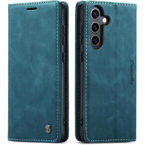 Compatible with Samsung Galaxy S24 FE 5G Case with Card Holder, Kickstand Protective Flip Folio Leather Wallet Case for Galaxy S24 FE 5G 6.7 Inch (Coffee) in Saudi Arabia