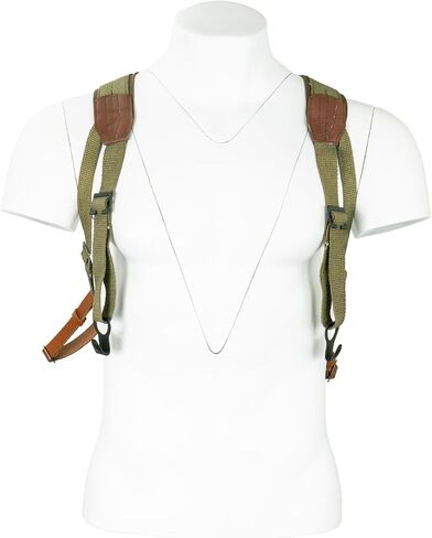 Epic Militaria WWII Russian Infantry Backpack, Repro, Green Canvas with Leather Straps, Green, 27cm W x 30cm L x 17.5cm D (when full) in Saudi Arabia