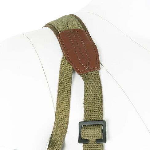 Epic Militaria WWII Russian Infantry Backpack, Repro, Green Canvas with Leather Straps, Green, 27cm W x 30cm L x 17.5cm D (when full) in Saudi Arabia