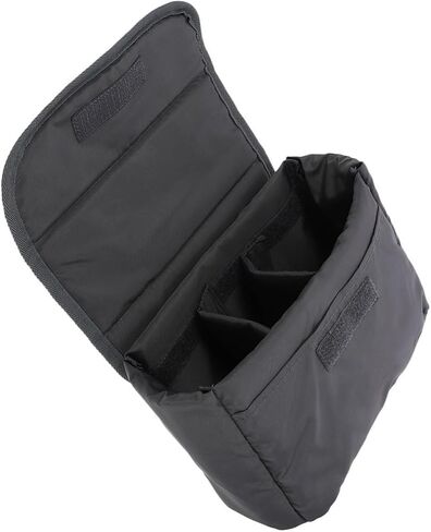 Camera Pouch Insert with Flip Cover, Nylon, Shock Cushioned, Black in Kuwait