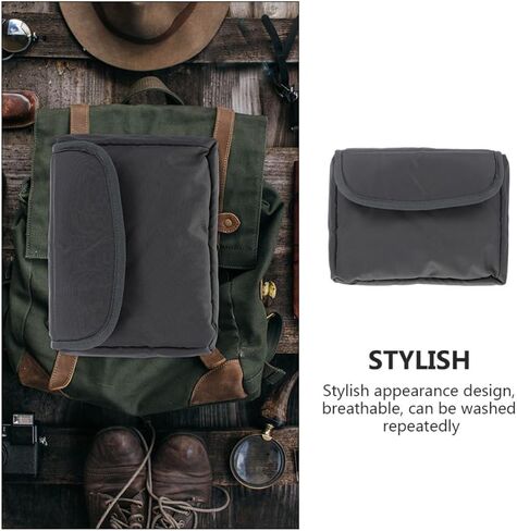Black Nylon Camera Bag Insert with Flip Cover for Lens Accessories in Kuwait