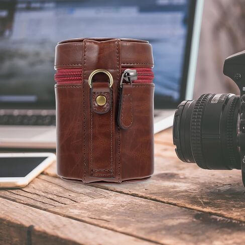 Gadpiparty Professional Camera Lens Case PU Zipper Bag for Compact Storage in Kuwait
