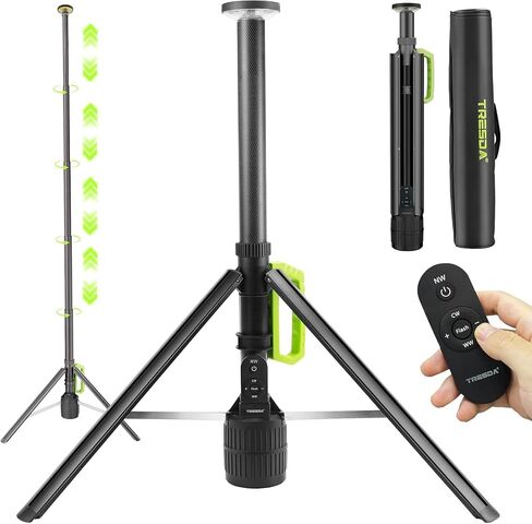 3000LM Rechargeable Camping Light, 8.6FT Telescopic LED with Remote Control in Saudi Arabia