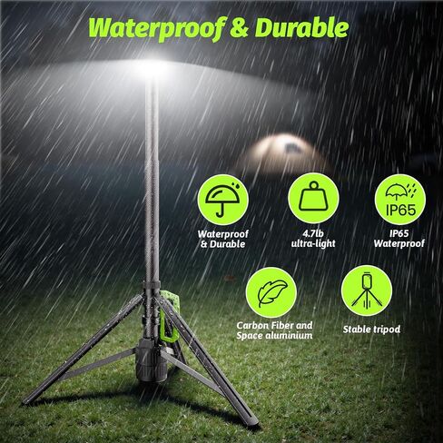 3000LM Rechargeable Camping Light, 8.6FT Telescopic LED with Remote Control in Saudi Arabia