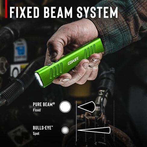 Coast Slayer 1150 Lumen USB-C Rechargeable LED Flashlight with Spot/Flood, Memory Mode and Pocket Clip, Green in Kuwait