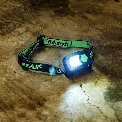 LitezAll Ultralite LED Headlamp | 60 Lumen Hands-Free Lighting | Lightweight Craft & Hobby Light | 12+ Hour Runtime | CR2032 Batteries Included in Saudi Arabia