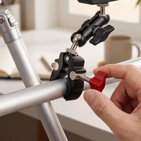 Heavy Duty Aluminum Alloy Double Spherical Head Arm for Reliable Camera and Light Support in Kuwait