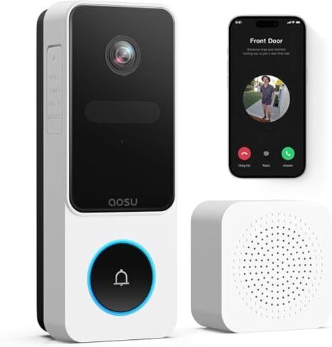 aosu 2 x 3K Solar Camera + 1 x 2K Doorbell Camera in Saudi Arabia