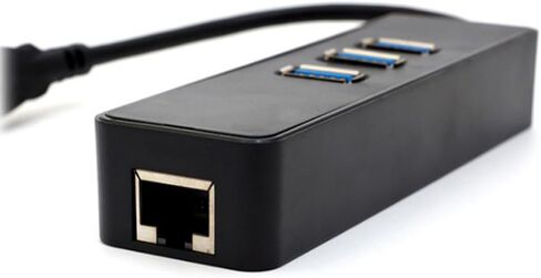 USB 3.0 to Ethernet Adapter Hub with 3 USB Ports, Gigabit Rj45 in Saudi Arabia