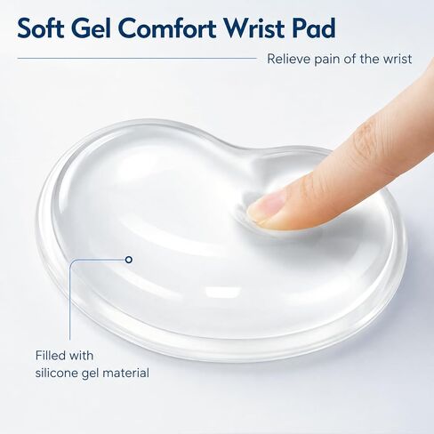 Wrist Rest for Mouse, Gel Mouse Pad, Gel Ergonomic Cushion, Wiping Cloth in Saudi Arabia