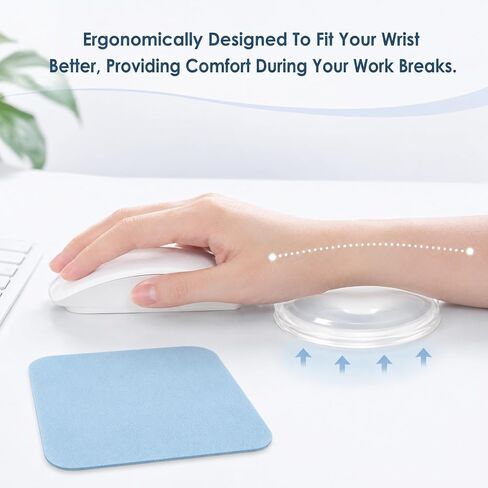 Wrist Rest for Mouse, Gel Mouse Pad, Gel Ergonomic Cushion, Wiping Cloth in Saudi Arabia