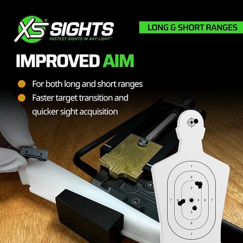 أداة دفع البصر XS SIGHTS، مجموعة تثبيت دافع البصر الخلفي المضمنة، متوافقة مع جميع شرائح غلوك OEM، سلسلة DIY in Kuwait