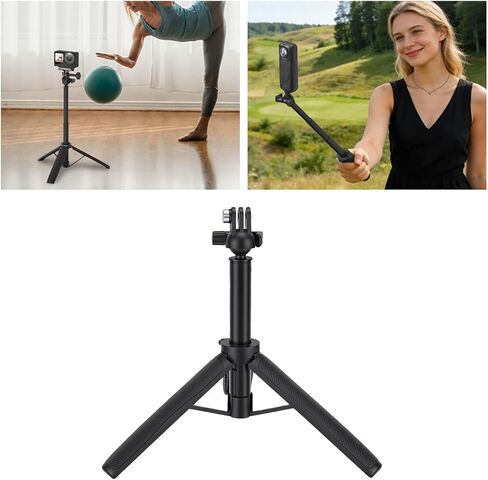 Action Camera Selfie Stick Tripod for Travel Vlogging, 4 Section in Kuwait
