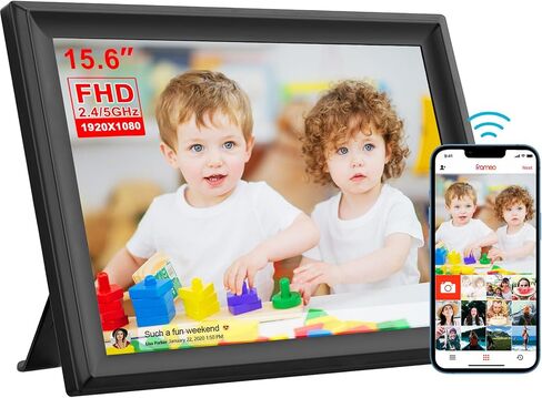64GB FRAMEO 10.5 Inch Smart WiFi Digital Photo Frame 1920x1280 FHD IPS LCD Touch Screen, Auto-Rotate, 64GB Storage, Support SD Card & USB Drive, Share Moments Instantly via Frameo App from Anywhere in Saudi Arabia