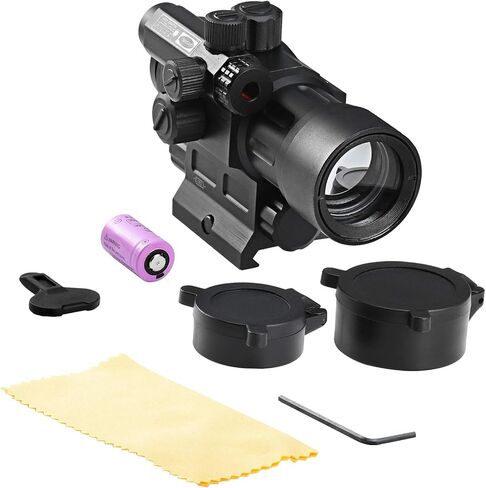 UUQ 1X30 Red Dot Sight with Green Laser Sight - 2 MOA Reflex Scope for 20mm Picatinny Rail in Saudi Arabia