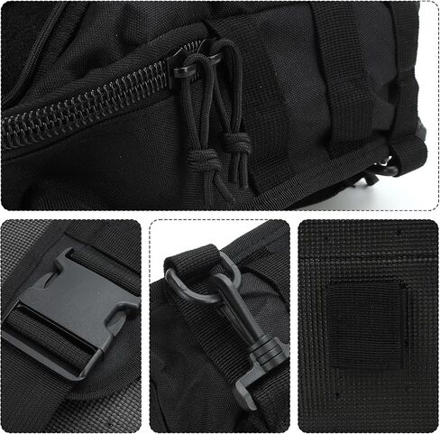 Aelciyue Black، EDC، حقيبة حبال تكتيكية للرجال، حقائب حمل مخفية in Kuwait