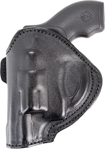 Maxx Carry 3 Position OWB Leather Gun Belt Holster CCW for J Frame Revolver Holster for S&W Models 442 and 642 Airweight, 637, 638, 640 and Other .38 Special Snub Nose Revolvers. in Kuwait