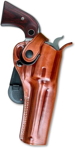 Masc OWB Leather Paddle Revolver Holster with Retention Strap, Fits Blackhawks .41/44-45 (Round Trigger Guards) 4.6-inch, Right Hand Draw, Brown #1457# in Saudi Arabia