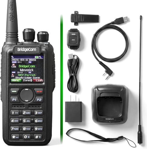 BridgeCom Maverick w/Free Codeplug & Training Course! | Dual Band | DMR/Digital Handheld Radio | 7W VHF & 6W UHF | Two-Way Radio | APRS | Bluetooth | GPS | Color Display in Kuwait