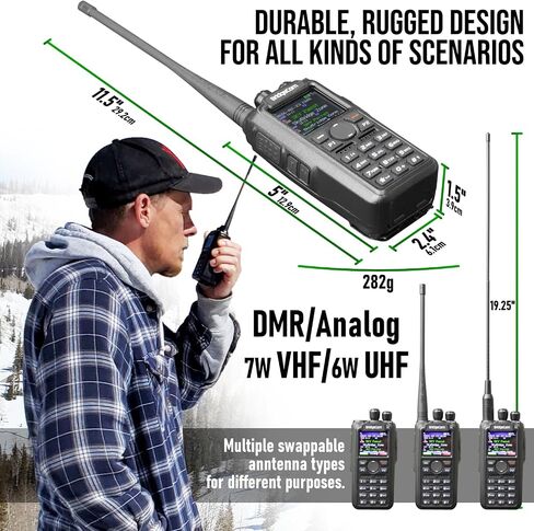 BridgeCom Maverick w/Free Codeplug & Training Course! | Dual Band | DMR/Digital Handheld Radio | 7W VHF & 6W UHF | Two-Way Radio | APRS | Bluetooth | GPS | Color Display in Kuwait