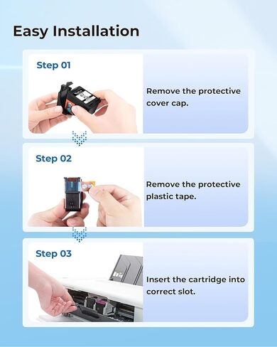 67XL Cartridges Black and Color (3-Pack) for HP Ink 67 67XL Replacement in Saudi Arabia