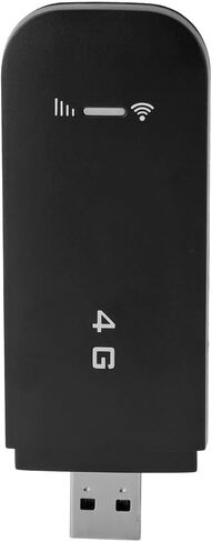 راوتر واي فاي محمول USB 4G LTE مع فتحة لبطاقة SIM يدعم 10 أجهزة تشفير WPA WPA2 لنقطة اتصال الهاتف المحمول (أسود) in Kuwait