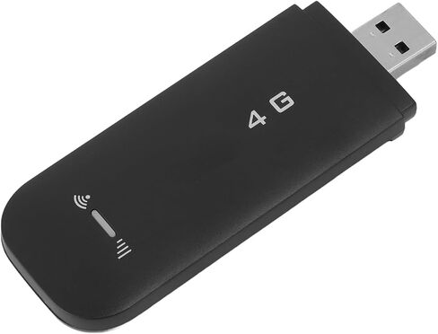 راوتر واي فاي محمول USB 4G LTE مع فتحة لبطاقة SIM يدعم 10 أجهزة تشفير WPA WPA2 لنقطة اتصال الهاتف المحمول (أسود) in Kuwait