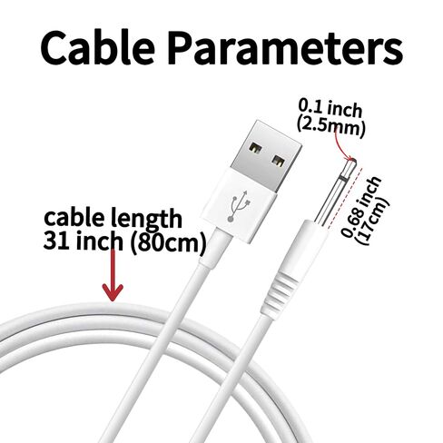 كابل شحن بتيار مستمر 2.5 ملم، كابل USB للشحن السريع in Kuwait