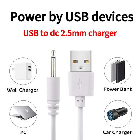 كابل شحن بتيار مستمر 2.5 ملم، كابل USB للشحن السريع in Kuwait