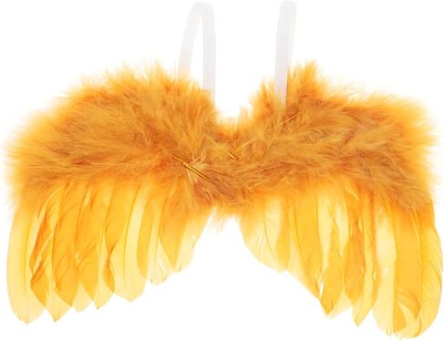 Golden Infant Wings Prop, Soft Plume Angel Costume for Boy Girl Photoshoot in Saudi Arabia