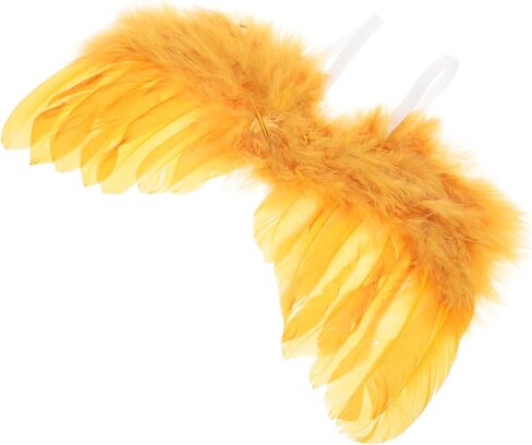 Golden Infant Wings Prop, Soft Plume Angel Costume for Boy Girl Photoshoot in Saudi Arabia