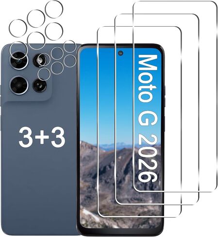 3 Pack Moto G 2026 Screen Protector + 3 Pack Camera Lens Protector in Saudi Arabia