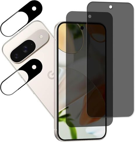 Privacy Screen Protector Designed For Google Pixel 9 Anti Spy Private Tempered Glass Film 2-Pack Camera Lens Protector Film 2-Pack in Kuwait