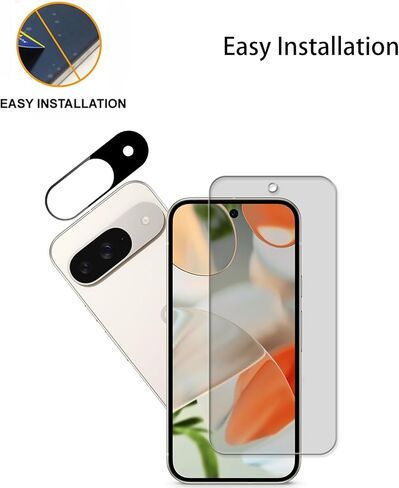 Privacy Screen Protector Designed For Google Pixel 9 Anti Spy Private Tempered Glass Film 2-Pack Camera Lens Protector Film 2-Pack in Kuwait