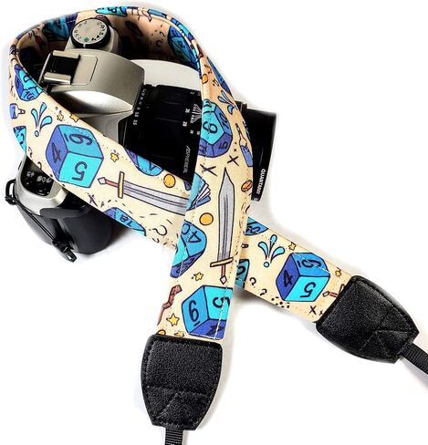 Game Dice Camera Strap, Role Playing Dice Camera Strap Universal DSLR Neck & Shoulder Strap, Photography Accessory, Gift for Men & Women in Saudi Arabia