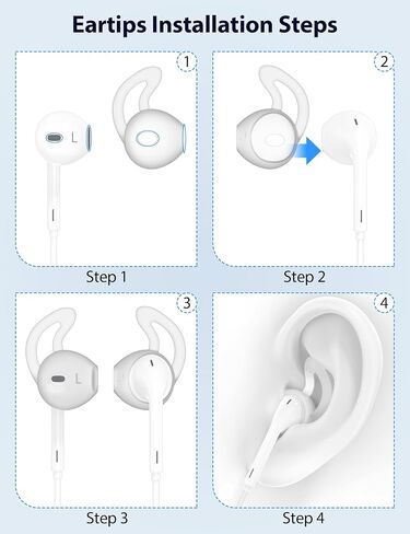 iMangoo 2 Pack Silicone Ear Tips for EarPods USB-C/3.5mm/for Lightning in Saudi Arabia