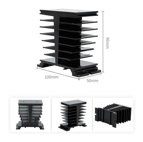 CG الأسود المبرد مرحلة واحدة 10A 25A 40A 60A 80A 100A 120A 200A الألومنيوم SSR-10DA 25DA 40DA مرحل الحالة الصلبة in Kuwait